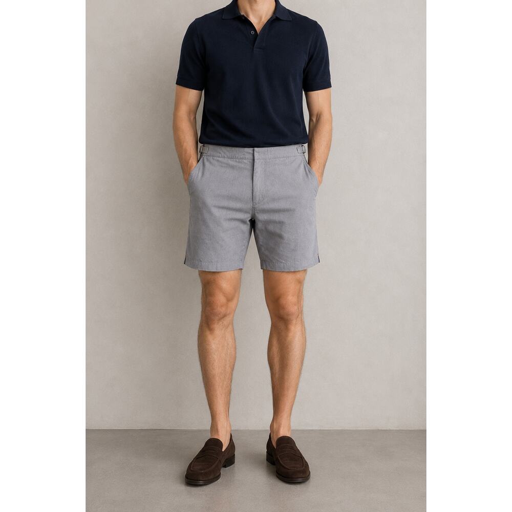 Orlebar Brown Tailored Cotton Shorts Gray